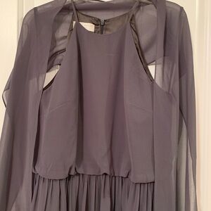 Long Chiffon Dress with Shawl/Belt for a Special Event